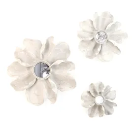 Hp decor wall decor white flower mirror